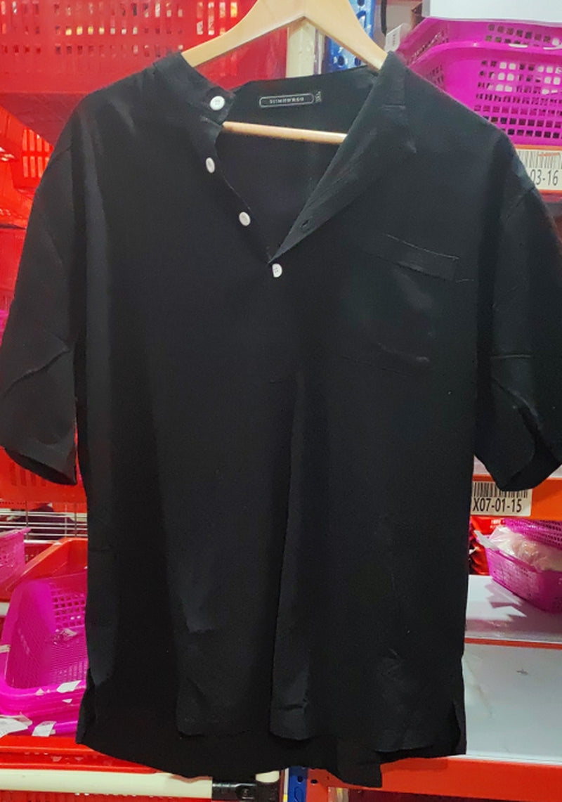 Button V Neck Summer Tops